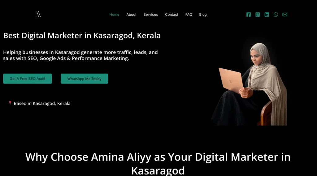 How I Ranked My Website on Google – Homepage of aminaaliyy.in